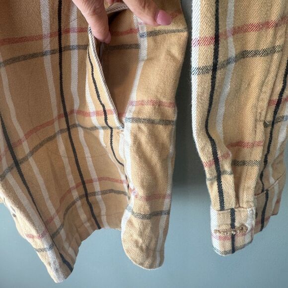 TAXI Plaid Yellow Shacket Womens Small - Picture 4 of 6